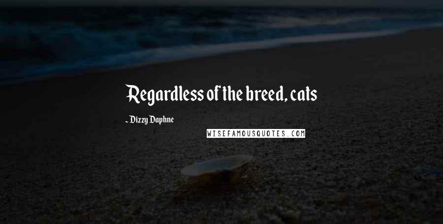 Dizzy Daphne quotes: Regardless of the breed, cats