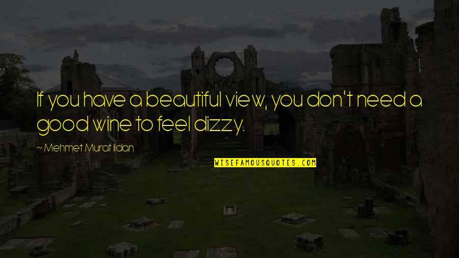 Dizzy Quotes By Mehmet Murat Ildan: If you have a beautiful view, you don't