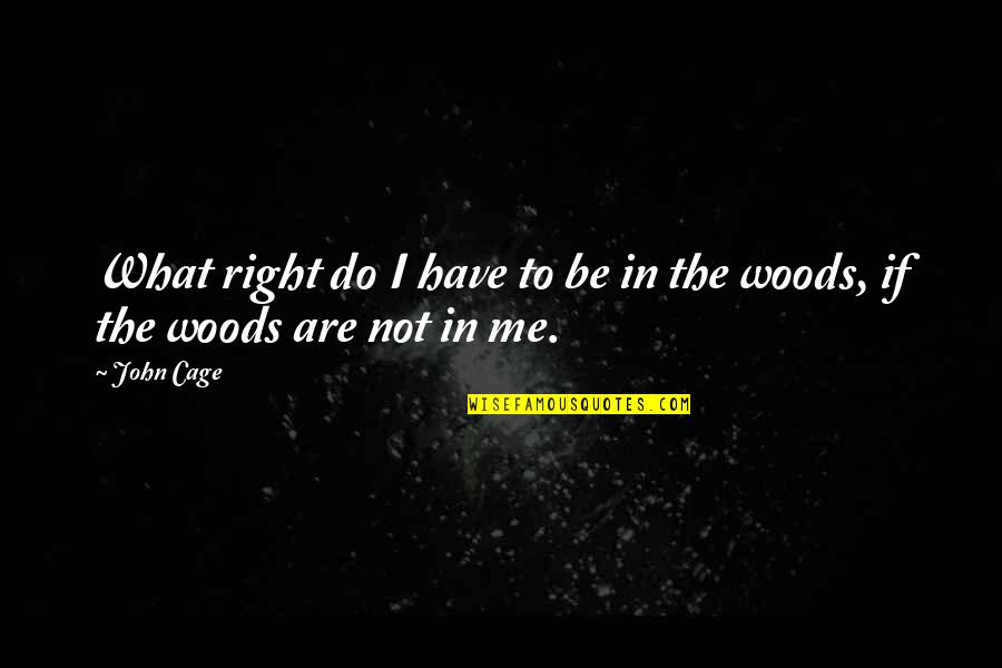 Dizzying Quotes By John Cage: What right do I have to be in