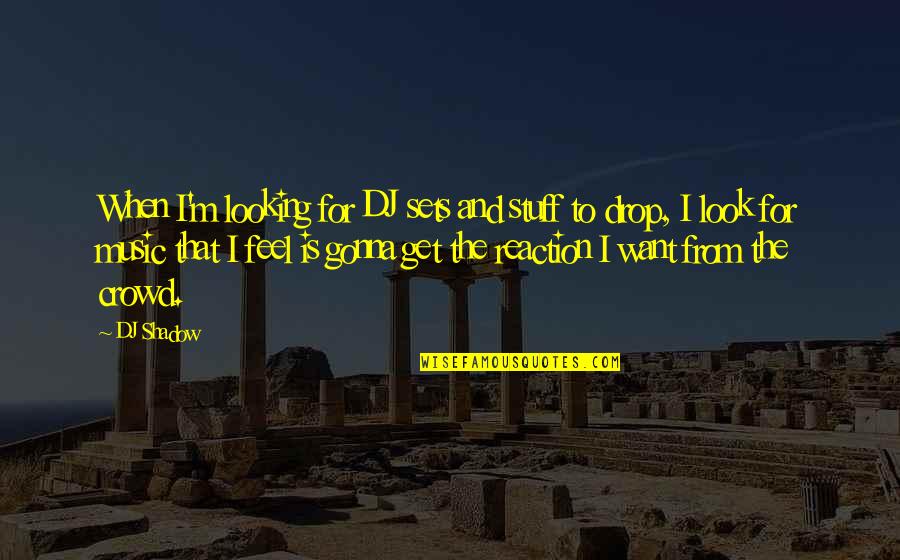 Dj Drop Quotes By DJ Shadow: When I'm looking for DJ sets and stuff Dj Drop Quotes By DJ Shadow: When I'm looking for DJ sets and stuff