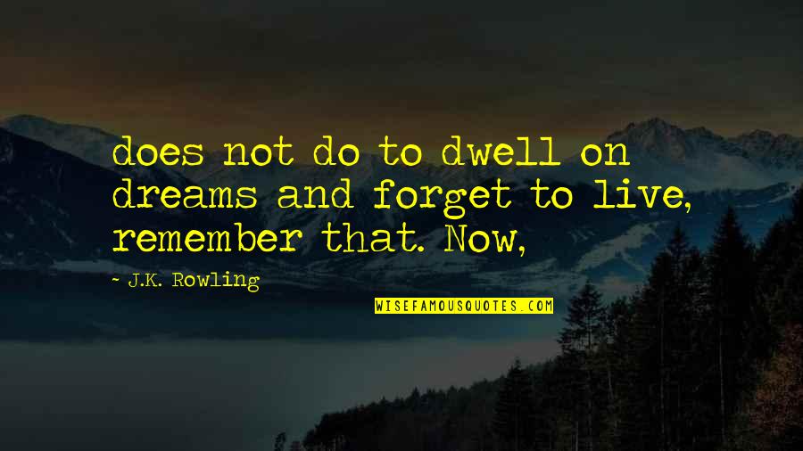 Djelovanje Duha Quotes By J.K. Rowling: does not do to dwell on dreams and