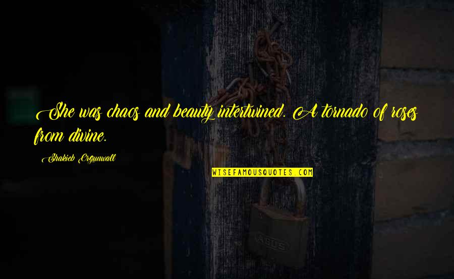 Djimi Stanic Quotes By Shakieb Orgunwall: She was chaos and beauty intertwined. A tornado Djimi Stanic Quotes By Shakieb Orgunwall: She was chaos and beauty intertwined. A tornado