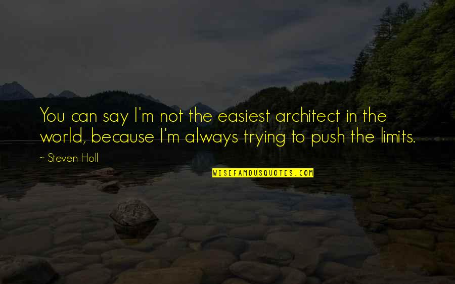 Djordjevic Predrag Quotes By Steven Holl: You can say I'm not the easiest architect