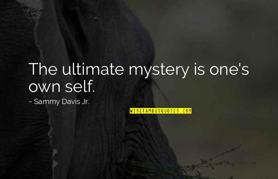 Dkny Sneakers Quotes By Sammy Davis Jr.: The ultimate mystery is one's own self.