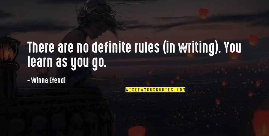Dlaraaishah Quotes By Winna Efendi: There are no definite rules (in writing). You