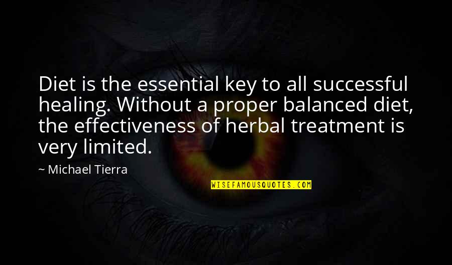 Dlr Band Quotes By Michael Tierra: Diet is the essential key to all successful