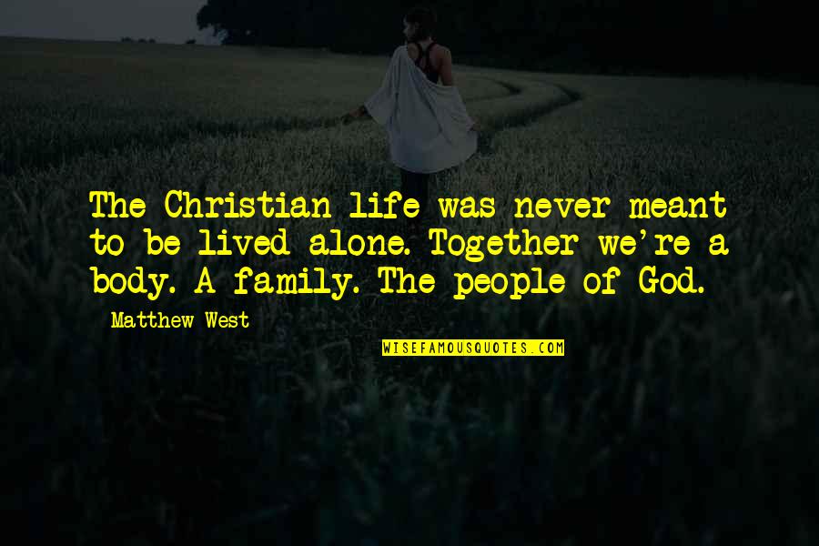 Dming 101 Quotes By Matthew West: The Christian life was never meant to be