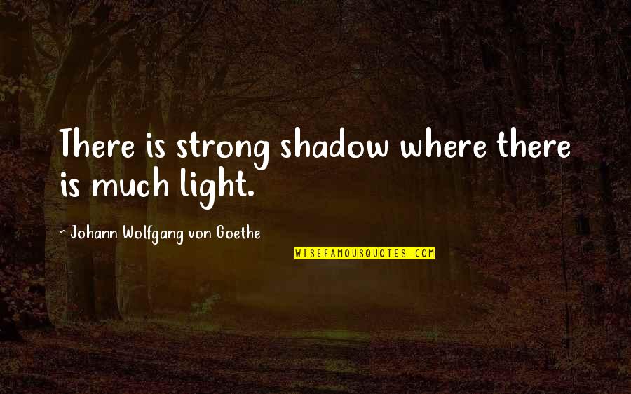 Dmontrewade Quotes By Johann Wolfgang Von Goethe: There is strong shadow where there is much