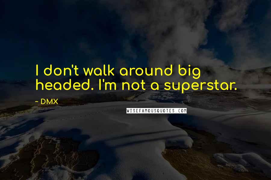 DMX quotes: I don't walk around big headed. I'm not a superstar.