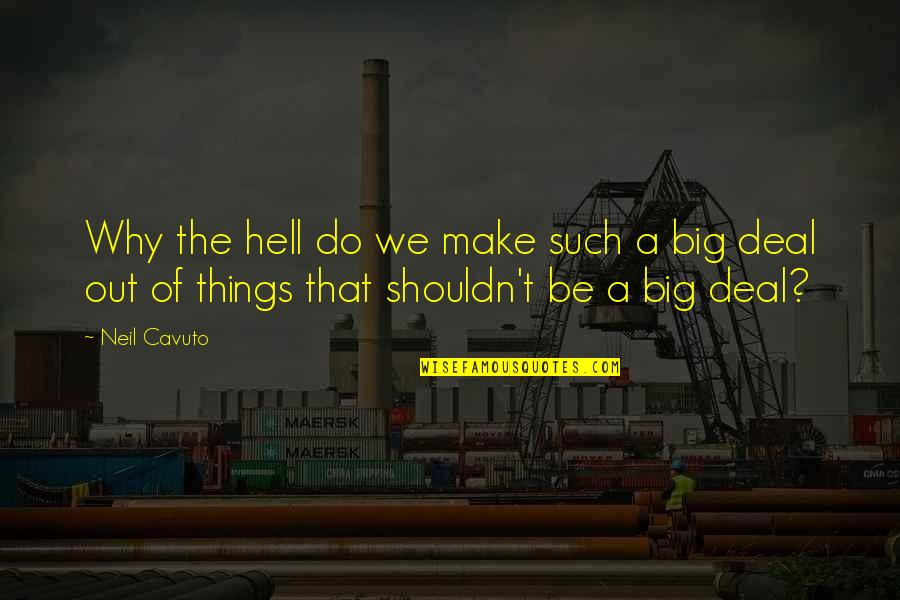 Do Big Things Quotes By Neil Cavuto: Why the hell do we make such a