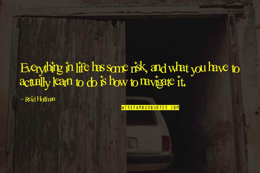 Do Everything In Life Quotes By Reid Hoffman: Everything in life has some risk, and what