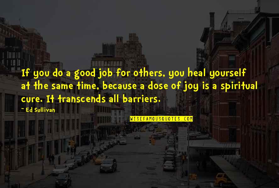 Do Good Others Quotes By Ed Sullivan: If you do a good job for others,