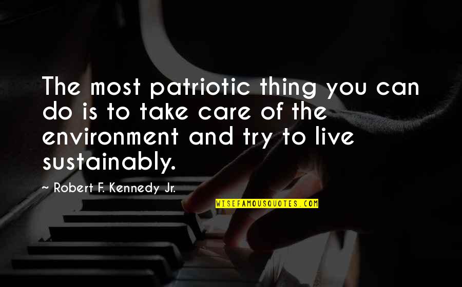 Do I Care Too Much Quotes By Robert F. Kennedy Jr.: The most patriotic thing you can do is