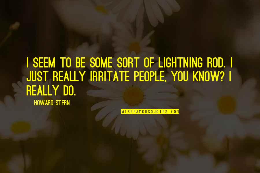 Do I Really Know You Quotes By Howard Stern: I seem to be some sort of lightning