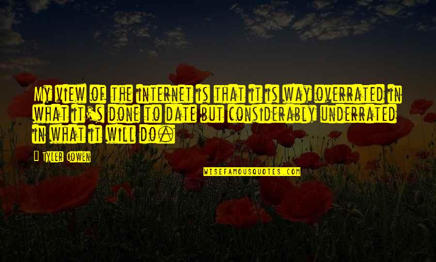 Do It My Way Quotes By Tyler Cowen: My view of the internet is that it