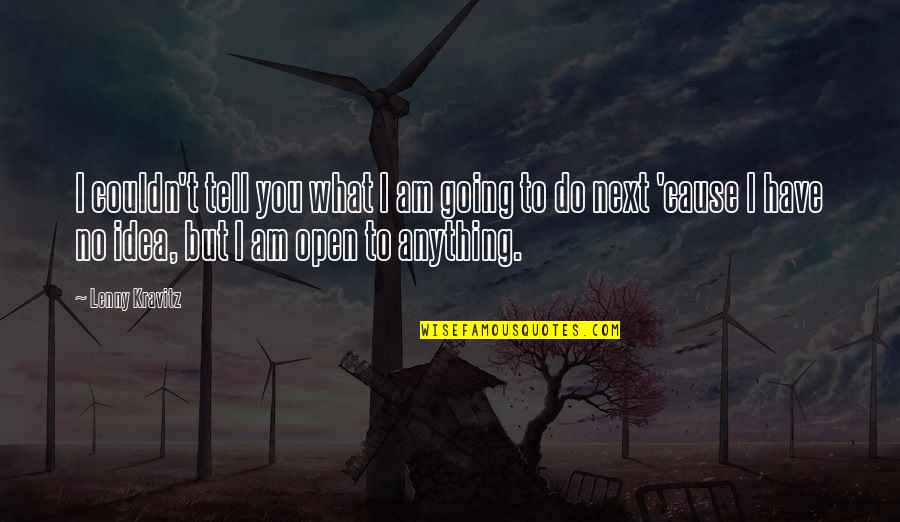 Do Next Quotes By Lenny Kravitz: I couldn't tell you what I am going