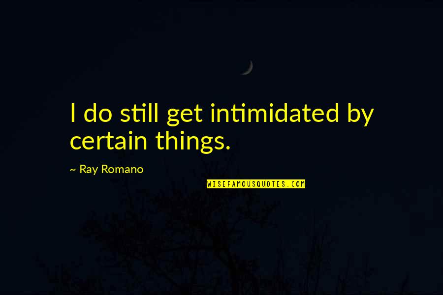 Do Not Be Intimidated Quotes By Ray Romano: I do still get intimidated by certain things.