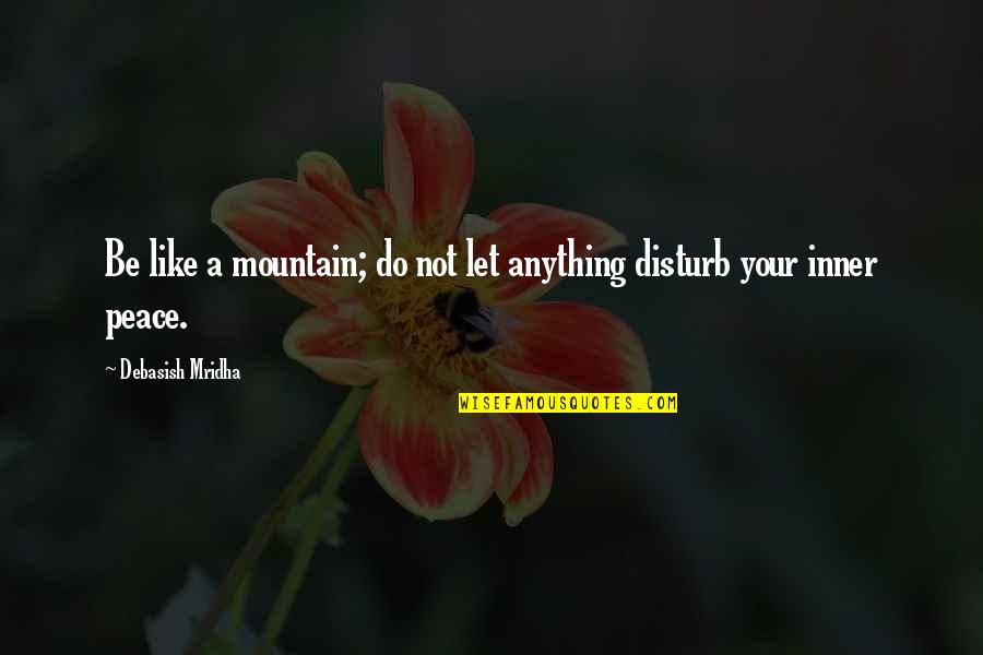 Do Not Disturb Quotes By Debasish Mridha: Be like a mountain; do not let anything