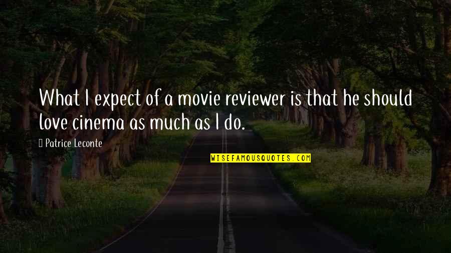 Do Not Expect Love Quotes By Patrice Leconte: What I expect of a movie reviewer is