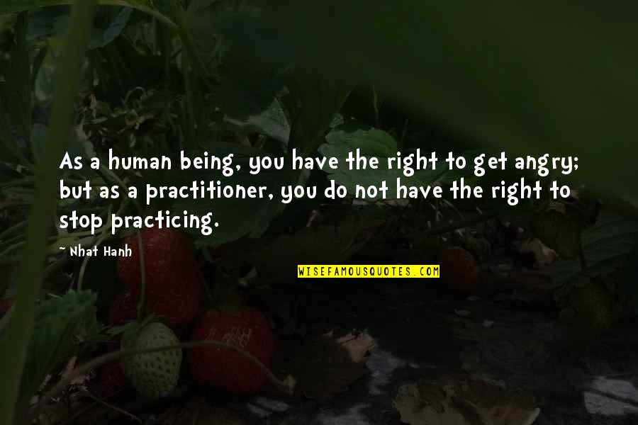 Do Not Get Angry Quotes By Nhat Hanh: As a human being, you have the right