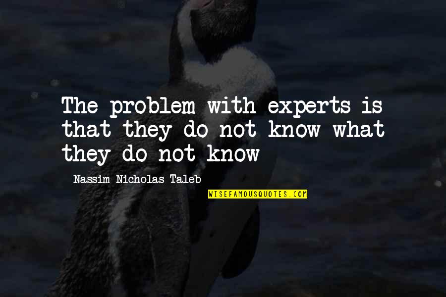Do Not Know Quotes By Nassim Nicholas Taleb: The problem with experts is that they do