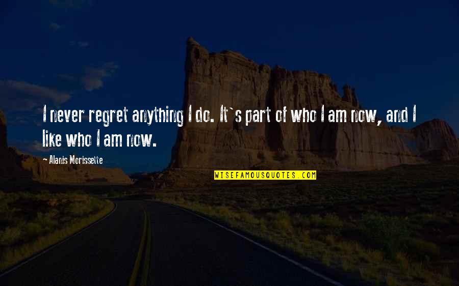 Do Not Regret Anything Quotes By Alanis Morissette: I never regret anything I do. It's part