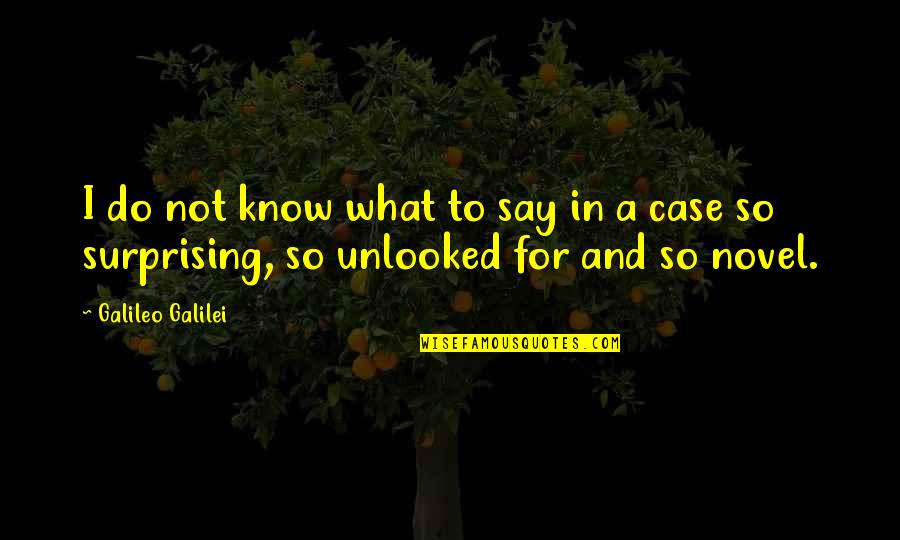 Do Not Say Quotes By Galileo Galilei: I do not know what to say in