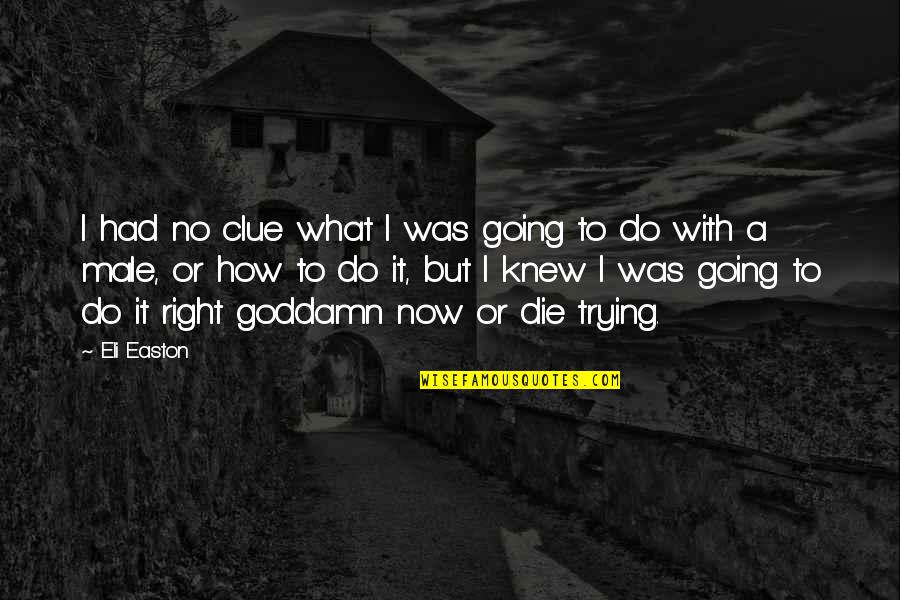 Do Right Now Quotes By Eli Easton: I had no clue what I was going Do Right Now Quotes By Eli Easton: I had no clue what I was going