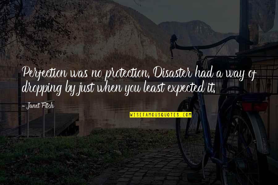 Do Teaching Assistants Quotes By Janet Fitch: Perfection was no protection. Disaster had a way