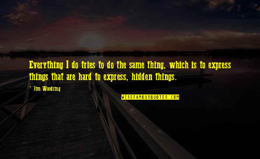 Do The Same Thing Quotes By Jim Woodring: Everything I do tries to do the same