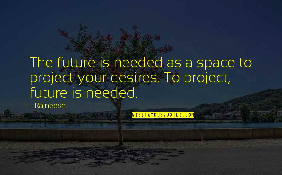 Do U Put The Period Before Or After The Quotes By Rajneesh: The future is needed as a space to