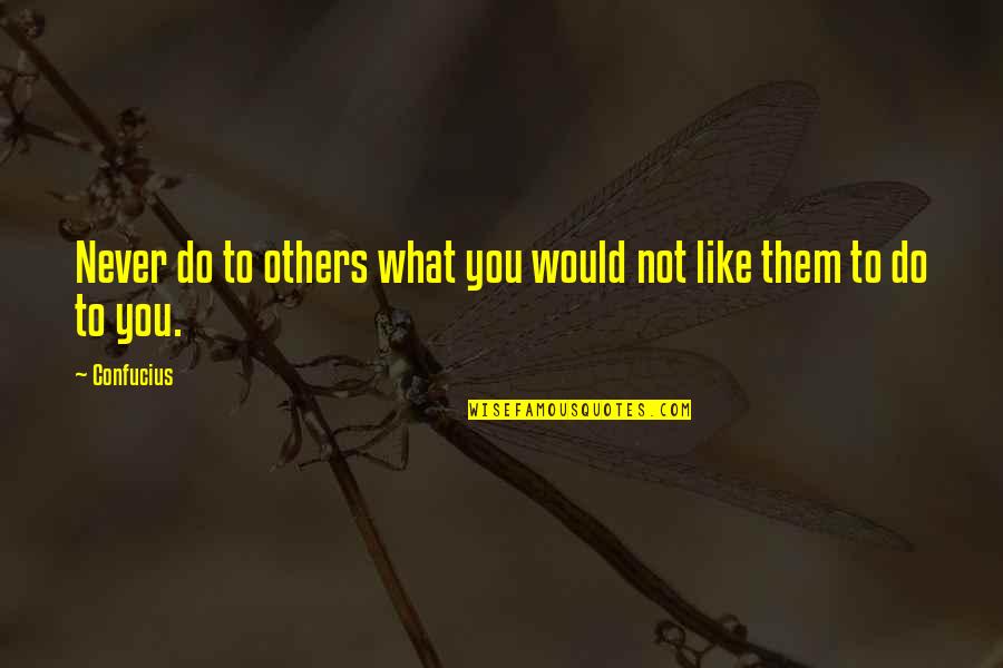 Do Unto Others As You Would Quotes By Confucius: Never do to others what you would not