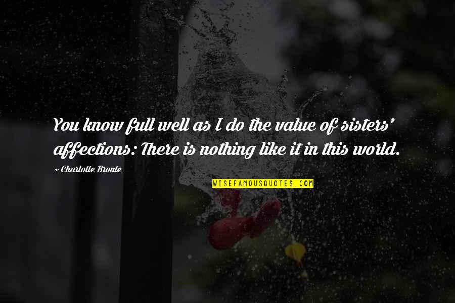 Do Value Quotes By Charlotte Bronte: You know full well as I do the Do Value Quotes By Charlotte Bronte: You know full well as I do the