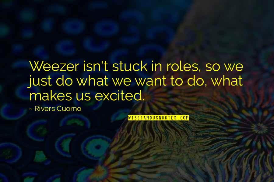 Do What We Want Quotes By Rivers Cuomo: Weezer isn't stuck in roles, so we just