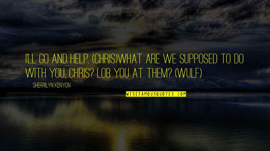 Do What You Are Supposed To Do Quotes By Sherrilyn Kenyon: I'll go and help. (Chris)What are we supposed
