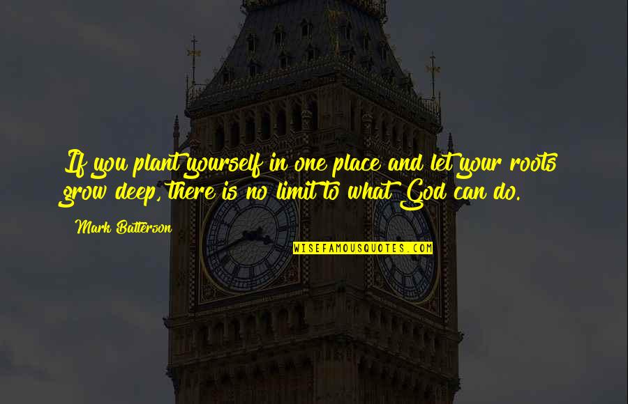 Do What You Can Quotes By Mark Batterson: If you plant yourself in one place and