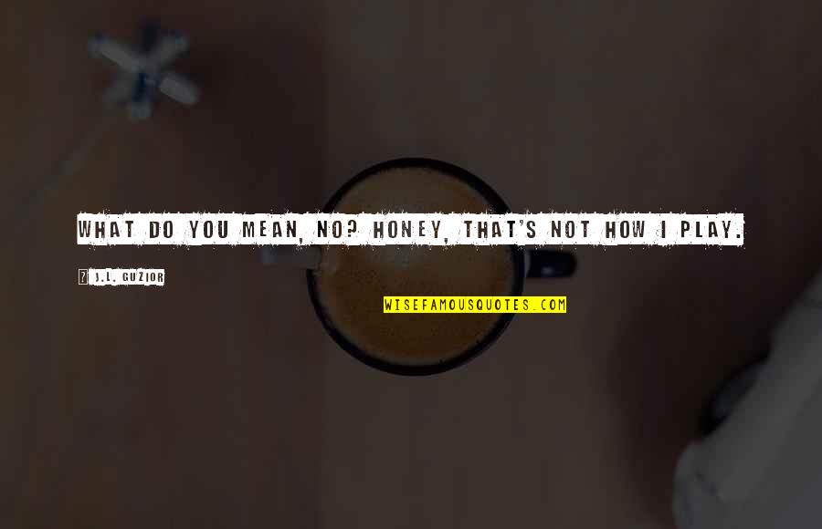 Do What You Mean Quotes By J.L. Guzior: What do you mean, no? Honey, that's not Do What You Mean Quotes By J.L. Guzior: What do you mean, no? Honey, that's not