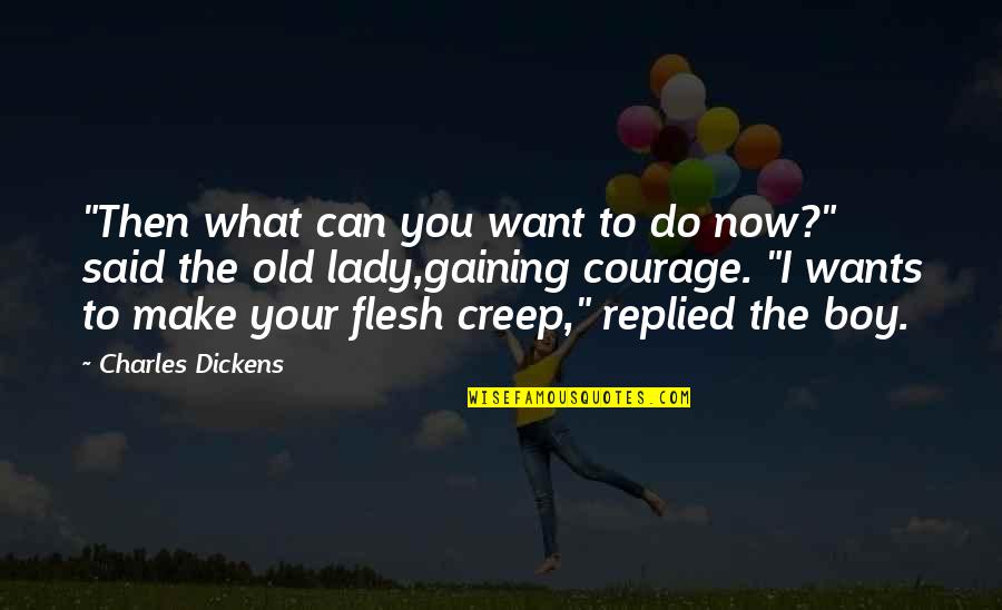 Do What You Said Quotes By Charles Dickens: "Then what can you want to do now?"