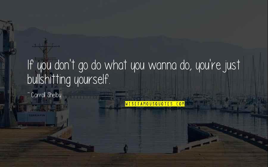 Do What You Wanna Do Quotes By Carroll Shelby: If you don't go do what you wanna