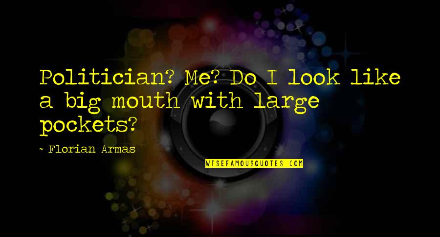Do You Even Like Me Quotes By Florian Armas: Politician? Me? Do I look like a big
