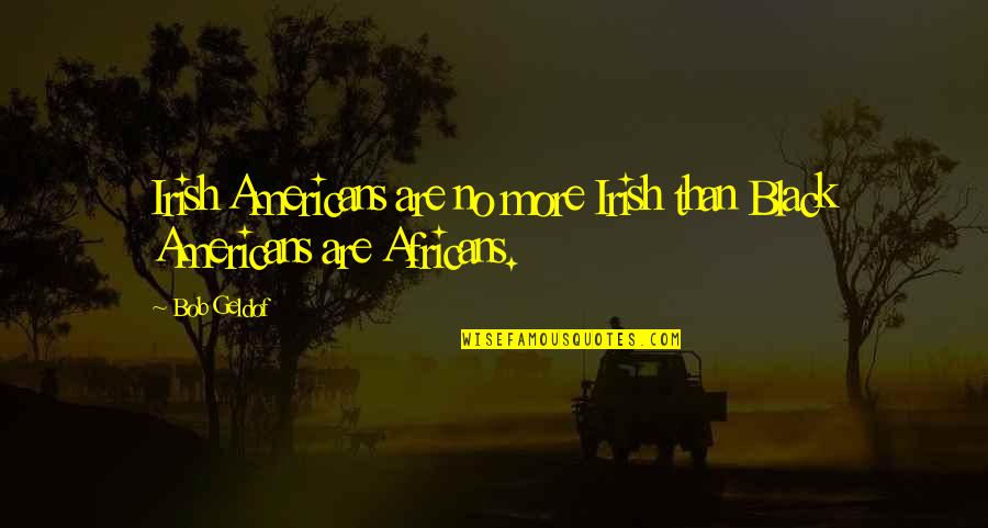 Do You Feel Lucky Today Punk Quotes By Bob Geldof: Irish Americans are no more Irish than Black