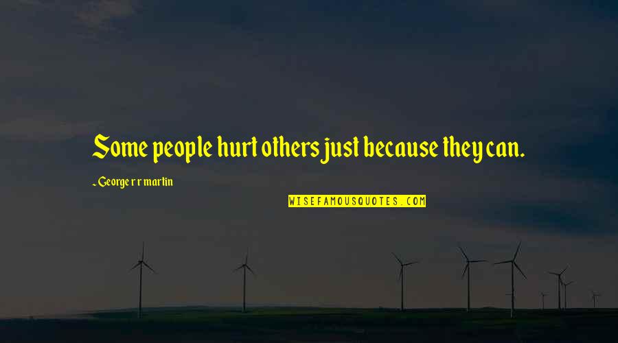 Do You Miss Me Yet Quotes By George R R Martin: Some people hurt others just because they can.