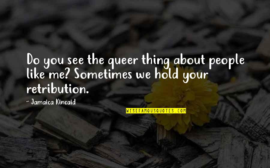 Do You See Me Quotes By Jamaica Kincaid: Do you see the queer thing about people