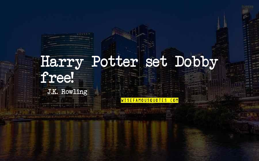 Dobby Harry Potter Quotes By J.K. Rowling: Harry Potter set Dobby free!