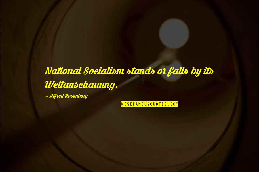 Dobies Seeds Quotes By Alfred Rosenberg: National Socialism stands or falls by its Weltanschauung.