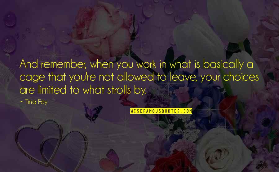 Doblegar Ah Quotes By Tina Fey: And remember, when you work in what is