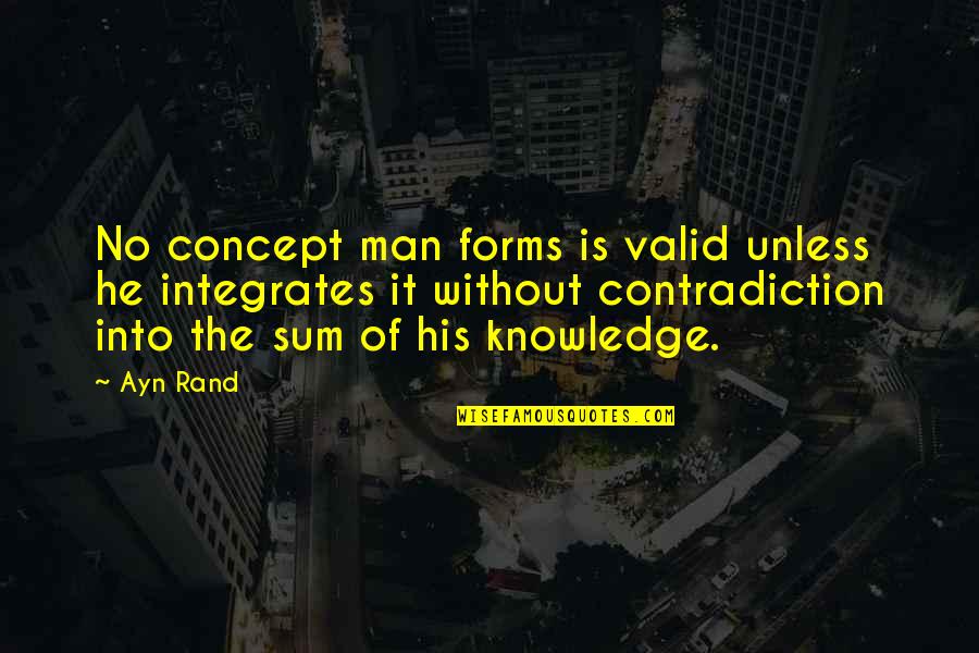 Doc Mcghee Quotes By Ayn Rand: No concept man forms is valid unless he