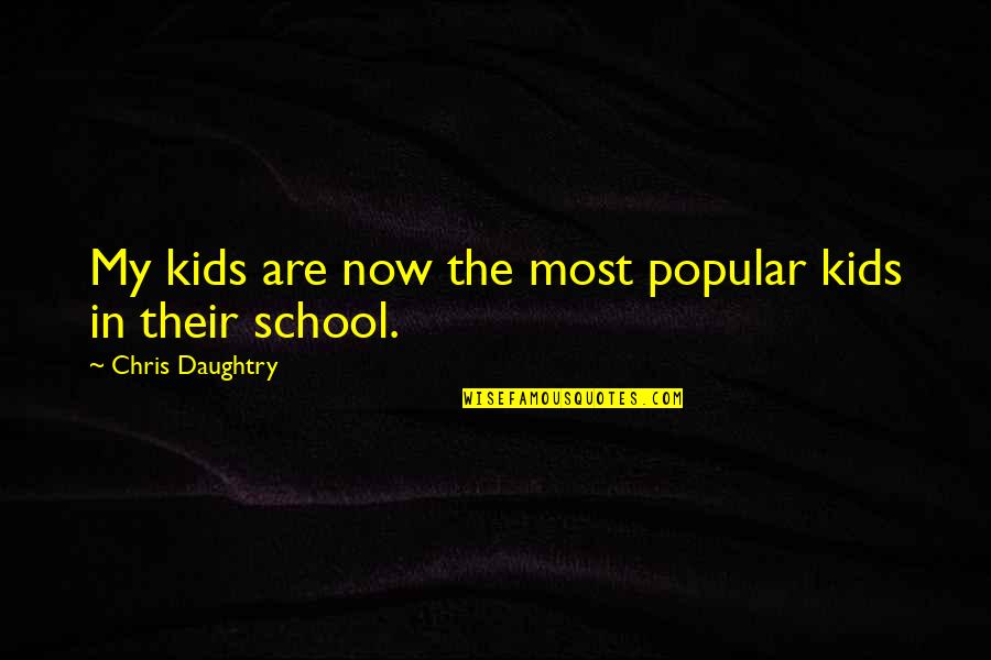 Docemus Quotes By Chris Daughtry: My kids are now the most popular kids Docemus Quotes By Chris Daughtry: My kids are now the most popular kids