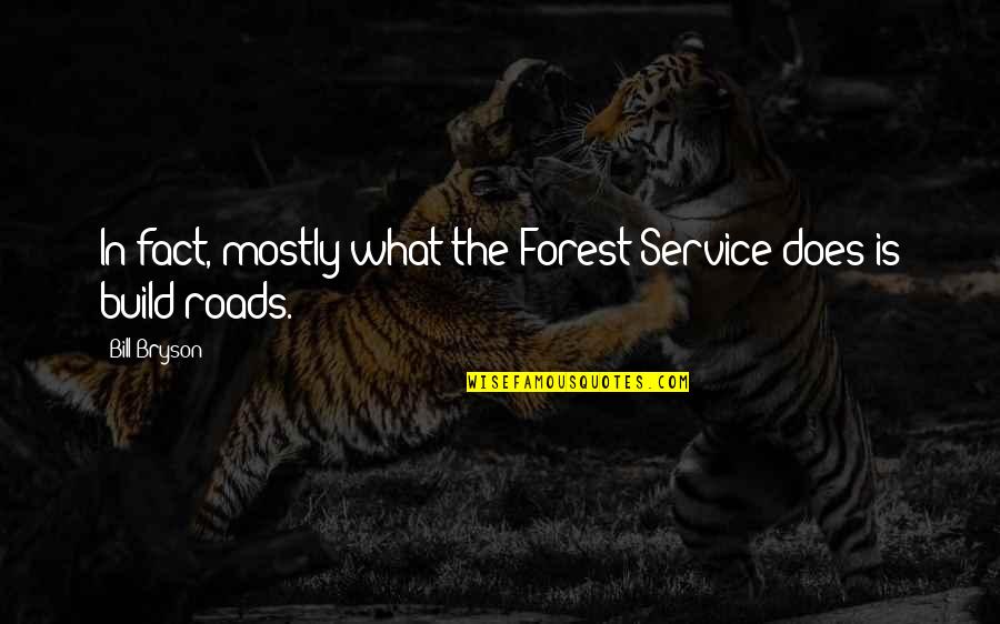 Docentur Quotes By Bill Bryson: In fact, mostly what the Forest Service does
