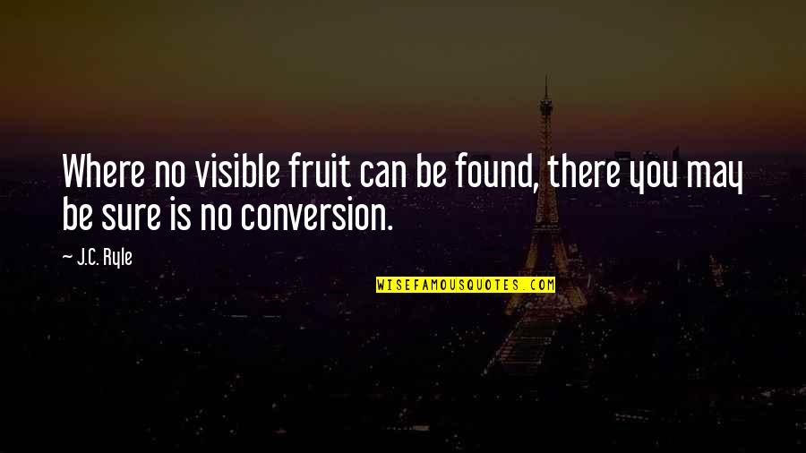 Docta Ignorantia Quotes By J.C. Ryle: Where no visible fruit can be found, there